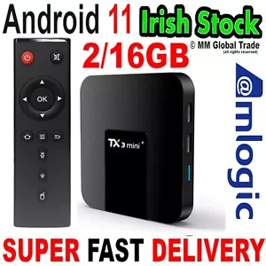 TX3 Mini ANDROID 11 TV BOX Stream Smart TV with AMLOGIC 2/16GB BEST QUALITY - Picture 1 of 8