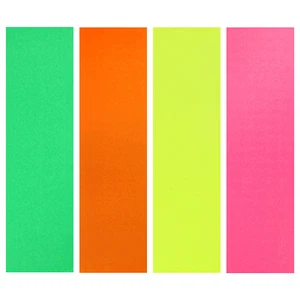 Black Diamond Skateboard Grip Tape Neon Pack Green/Pink/Orange/Yellow 9"x33" 4 P - Picture 1 of 5