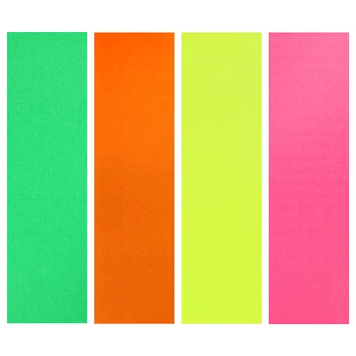 Black Diamond Skateboard Grip Tape Neon Pack Green/Pink/Orange/Yellow 9"x33" 4 P