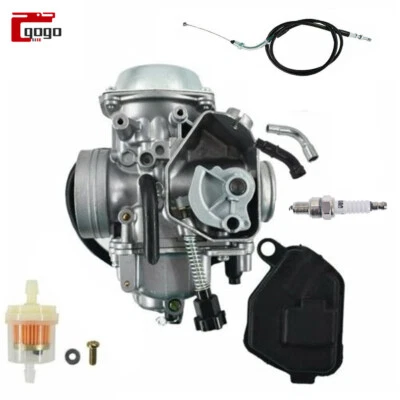 Carburador e cabo de aceleração preto para Honda Big Red 250 85-87 ATC250SX 1985-1987 - Imagem 1 de 4