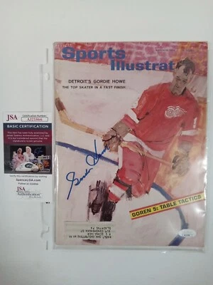 Revista Sports Illustrated firmada por Gordie Howe JSA - ** # Foto 1 de 4