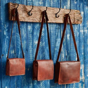 New Retro Genuine Vintage Brown Leather Messenger Shoulder Laptop Bag - Picture 1 of 4