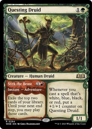 MTG - Questing Druid - Showcase - Wilds of Eldraine - Magic the Gathering - Image 1 of 1