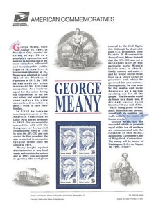 #444 29c George Meany #2848 USPS Commemorative Stamp Panel - Picture 1 of 1