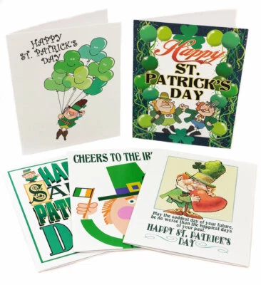 St Patrick's Day Assorted Card Pack - USA Made - 15 Cards & Envelopes - 909 - Image 1 of 4