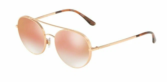 Gafas de sol Dolce & Gabbana DG2199 1298/6F montura dorada lente rosa 52 mm ST* Foto 1 de 1