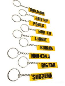 Personalised License Plate Keyring - Unique Gift