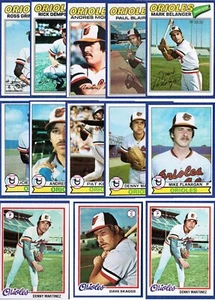 TOPPS BALTIMORE ORIOLES 14 BASEBALL CARD AUTOGRAPH ALL STARs VINTAGE 1970s MLB - Picture 1 of 24