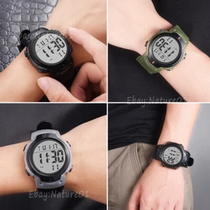 SYNOKE Mens Electronic LED Digital Watch Waterproof Sports Wrist Watches Gift - Picture 1 of 20