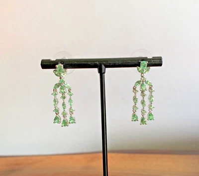 Pendientes araña Merelani como nuevos granate en platino sobre ley - 2,90 quilates Foto 1 de 4