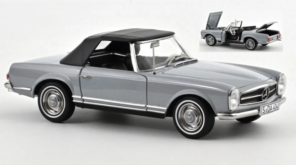Norev 1:18 183990 Mercedes Benz 230 SL 1963 Grey NEW - Immagine 1 di 1