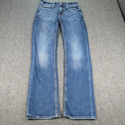 BKE Jeans Mens 27x32 Blue Aiden Straight Faded Stretch Casual Whiskers - Image 1 of 4