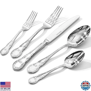 Kingstone 20-teiliges Vintage Silberbesteck Set - 18/10 Edelstahl Utensilien für 4 - Bild 1 von 7