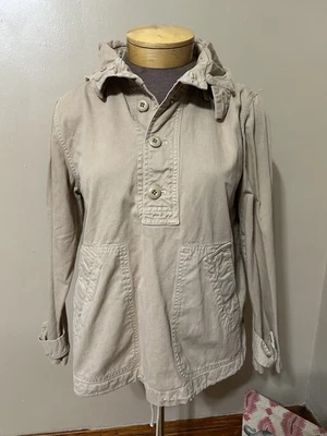 Chaqueta J CREW para mujer S bronceada emitida Anorak Heritage Silhouette Popover sudadera con capucha Foto 1 de 4