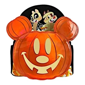 Loungefly Chip & Dale GITD Pumpkin Backpack Halloween Exclusive NWT - Picture 1 of 7