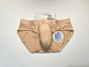 Andrew Christian - Size M Modal/Rayon Briefs with Extra Roomy Pouch - Sand/Tan - Picture 1 of 11