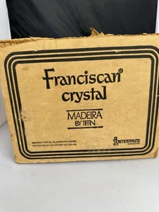 Cubo de hielo de vidrio verde oliva vintage TIFFIN Franciscan Maderia falta la tapa - Imagen 1 de 12