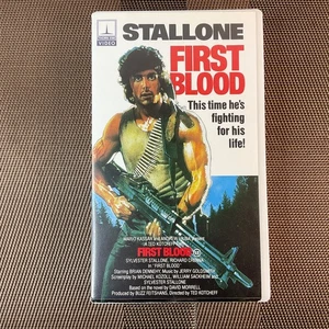 Rambo First Blood 1982 VHS Tape Clamshell Case Tested Good - Picture 1 of 15