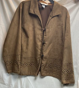 NAPA VALLEY WOMAN FAUX SUEDE JACKET SIZE 2X - Picture 1 of 6