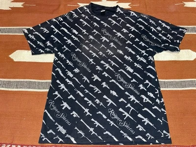 Camisa Rogue Status Para Hombre Grande Negra Gun Show Estampado Completo AOP Foto 1 de 4