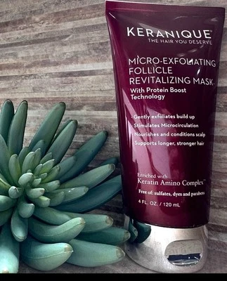 Mascarilla revitalizante folículo microexfoliante Keranique 4 OZ Foto 1 de 3