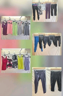 Lot of 22 Lululemon Women's Size 6 Tank Tops, Shorts & Leggings  - Imagem 1 de 4