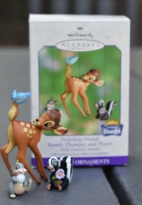 2000 Hallmark Keepsake Ornament Disney Frolicking Friends Set/3 Bambi Thumper + - Imagen 1 de 13