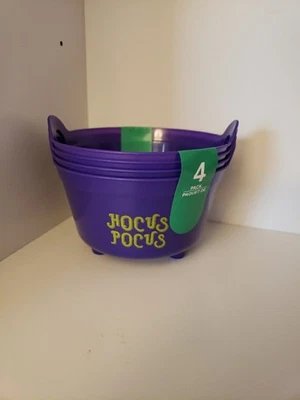 Juego de 4 calderos morados Hocus Pocus Foto 1 de 2