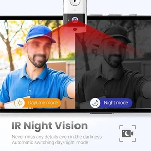 Motion Detection Video Doorbell Wireless Doorbell Two-way Audio Real-time Alerts - Picture 1 of 12