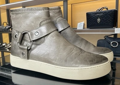 Frye Lena Arnés Deco Botín Tenis Mujer Talla 8.5 Cuero Gris Foto 1 de 4