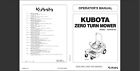 Kubota Zero Turn Mower Model Z232kw-Au Maintenance And Owner Manual