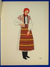 Andre Varagnac National Costumes "A Young Woman,Bratislava,Slovakia" Print 1939 
