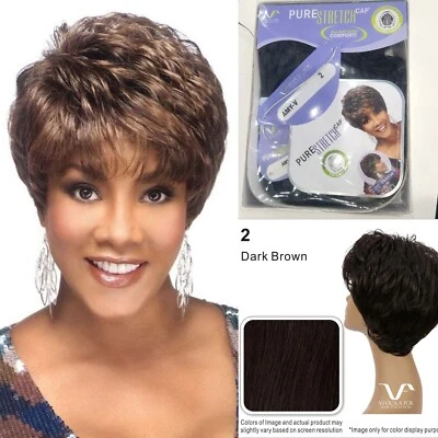 AMY-V by Vivica A. Fox Synthetic Short Wig #2 Dark Brown NWT - Image 1 of 4