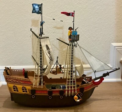 Playmobil 5135 Large Pirate Ship Retired Nearly Complete 6241 Ballast Weight - Image 1 of 4