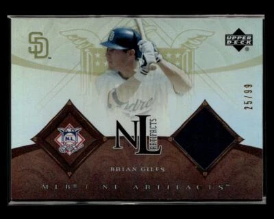 2005 Upper Deck Artifacts #NL-GI Brian Giles AL/NL Artifacts Rainbow #/99 - Изображение 1 из 2