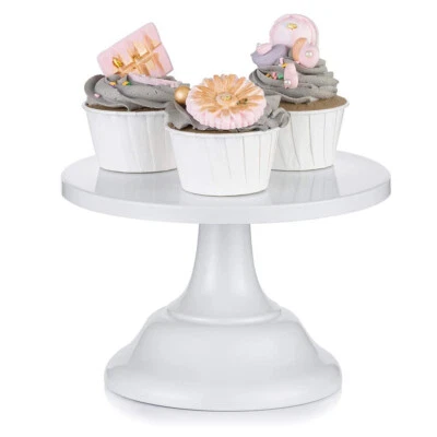 Round Iron Cake Stand Metal Holder Cupcake Dessert Plates Fruit Tray Party Event - Image 1 of 4