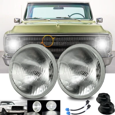 Par de faros LED redondos aprobados por el DOT para Chevy C10 1967-1972 lámpara alta/baja Foto 1 de 4