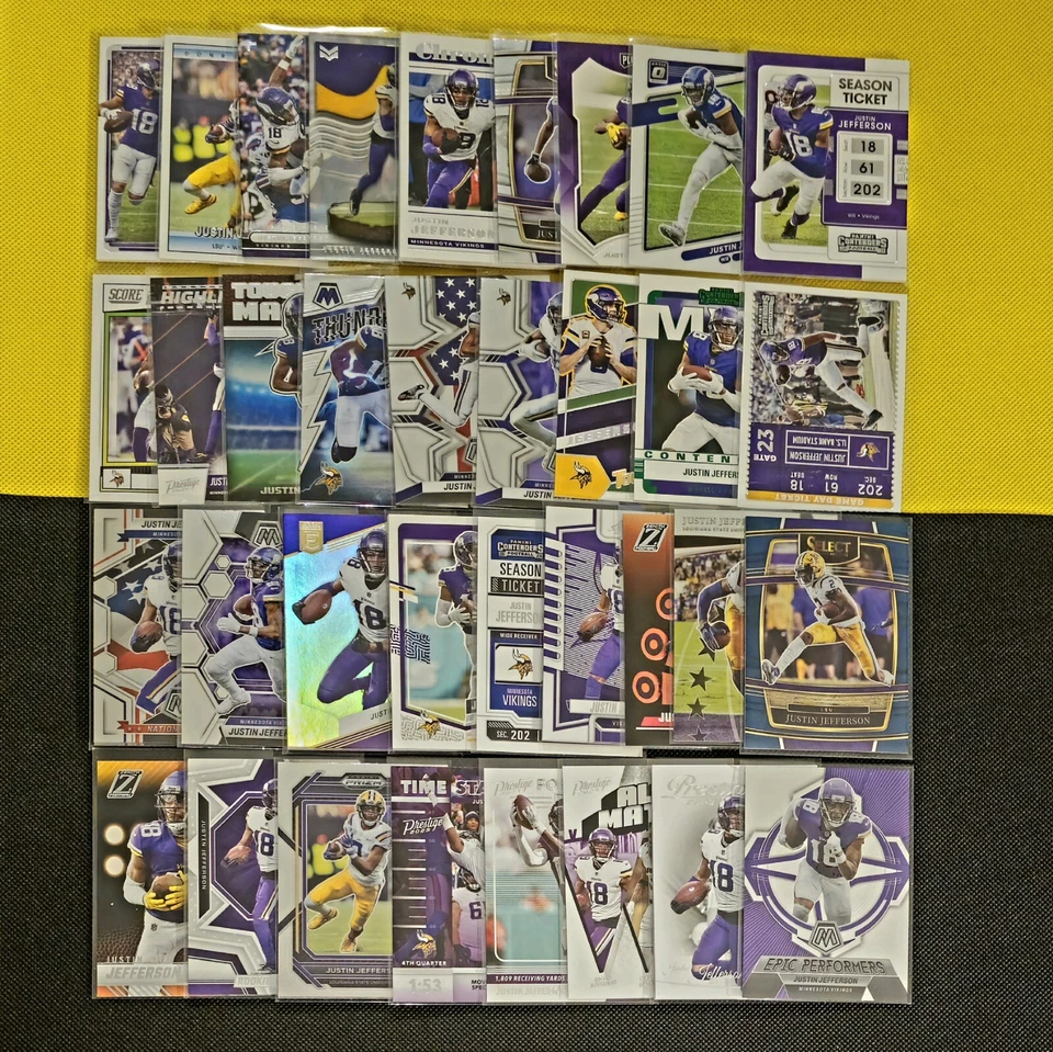 Justin Jefferson Inserts Premiums Base Pick Your Card & $ave Minnesota Vikings - Image 1 of 1