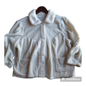 Collections Etc VTG Cream White 3/4 Sleeve Peter Pan Jacket w/Pockets-Size M - Picture 1 of 9