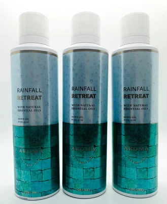 Paquete de 3 aceites esenciales de aloe gel de afeitado Bath & Body Works Rainfall Retreat 7 oz Foto 1 de 4