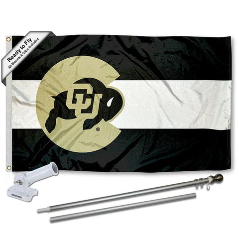 Colorado Buffaloes State Design Flag Pole and Bracket Gift Package Cover