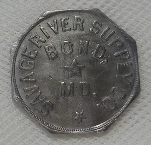 BOND MARYLAND SAVAGE RIVER SUPPLY CO. GOOD FOR 1.00 IN MERCHANDISE TRADE TOKEN - Picture 1 of 2