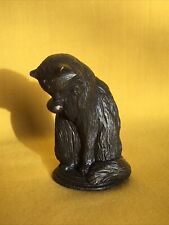 Vintage TFM 1986 Bronze Curio Cat Figurine Animalier The Franklin Mint
