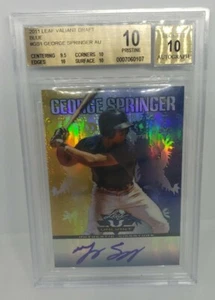 2011 Leaf Valiant "Blue Refractor" - George Springer Auto - RC /99 BGS - 10 Auto 10 - Bild 1 von 3