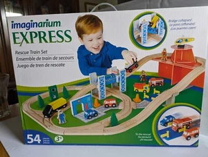 Imaginarium Rescue Train Set 54 Piece New-In Box works w/ Thomas/Brio - Picture 1 of 12