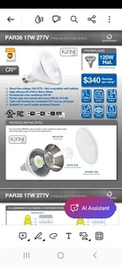 GREENCREATIVE 58163 17PAR38/930FL40/277V PAR38 WARM WHITE 3000K - Picture 1 of 2