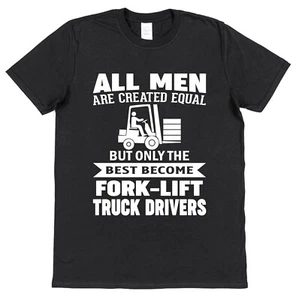 T-Shirt Gabelstapler LKW Fahrer Geschenk für Ehemann Vater operativer Lagerarbeiter - Bild 1 von 1