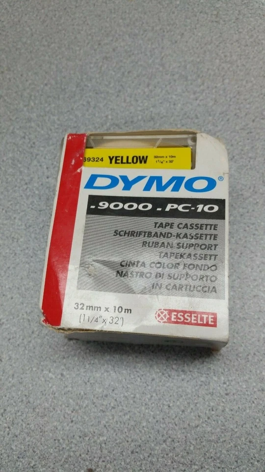 Cartucho de etiqueta 69324 DYMO. Amarelo, 32 mm de largura, 10 m de comprimento. (1-1/4" x 32') - Imagem 1 de 1