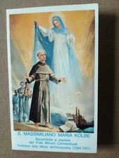 St. Maximilian Maria Kolbe, Folding Holy Card, Favia Bari Graphics