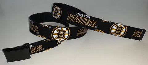 Boston Bruins Belt & Buckle Ice Hockey NHL Fan Game Gear Team Pro Shop MA New Cover